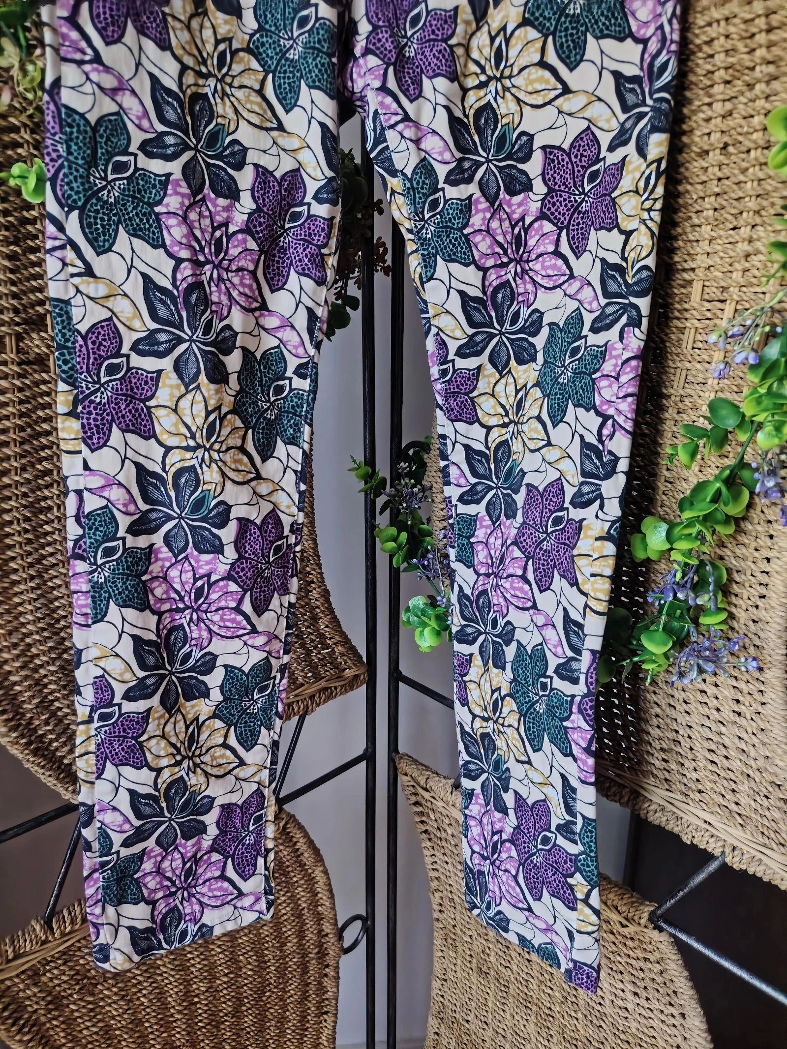 Multicolored floral jeans size 38 Lab Dip – photo 3